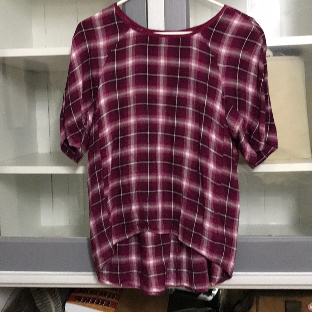 Flannel patterned T-shirt